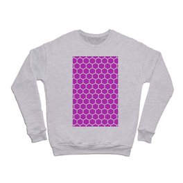 Honeycomb (White & Purple Pattern) Crewneck Sweatshirt