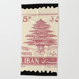 Lebanon vintage timbre Beach Towel