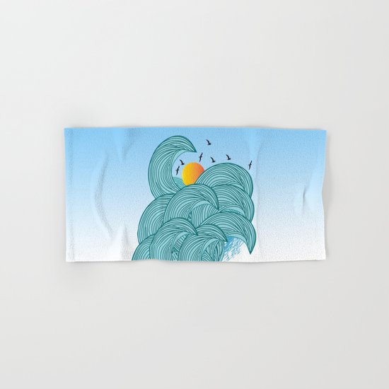 sea wave 4 Hand & Bath Towel