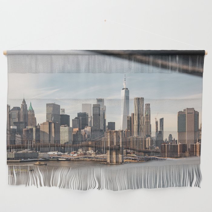New York City Skyline | Views From the Bridge | Travel Photography Wall Hanging