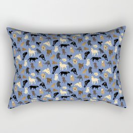 Lotsa Labs on Blue Rectangular Pillow