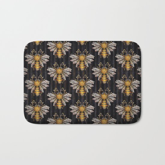 Crystal bumblebee Bath Mat