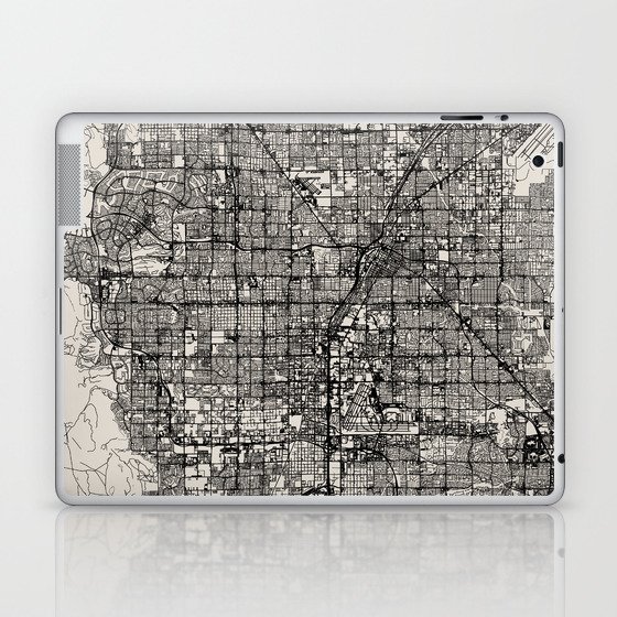 Black and White LAS VEGAS Map Laptop & iPad Skin