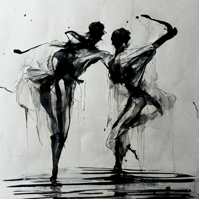 Ink Dancers 04 by Stephen Beveridge