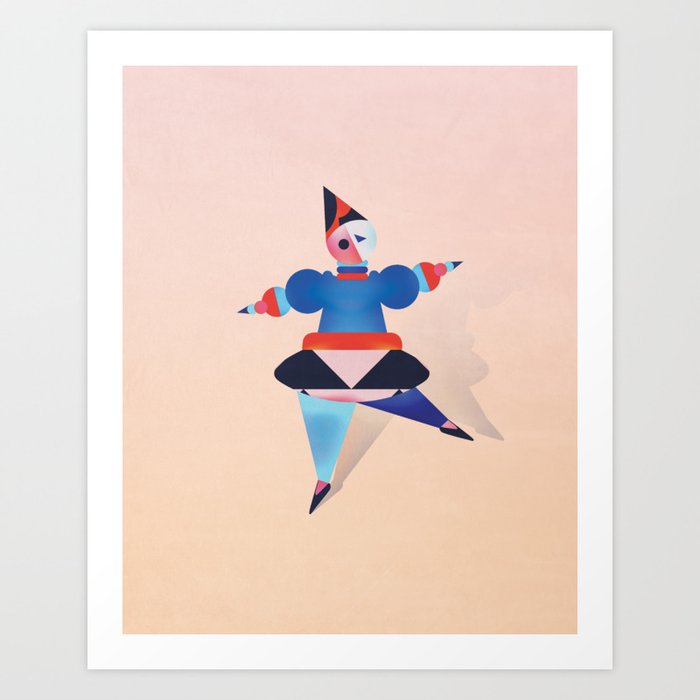 Ballet Bauhaus Design Art Print - Geometric Art  Art Print