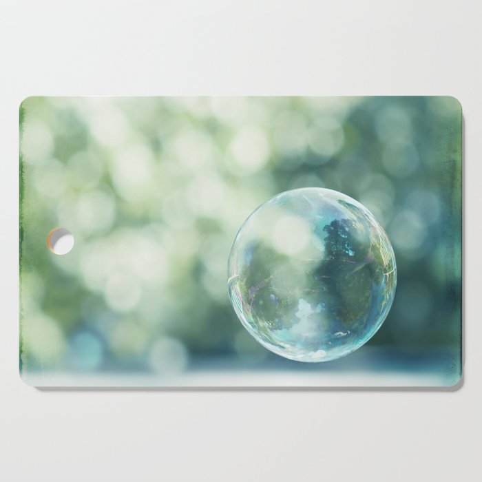 Bubble Photography, Bathroom Blue Green Art, Soap Bubbles Laundry Room Print, Bath Nursery Photo Cutting Board