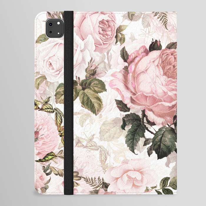 Vintage & Shabby Chic - Sepia Pink Roses  iPad Folio Case