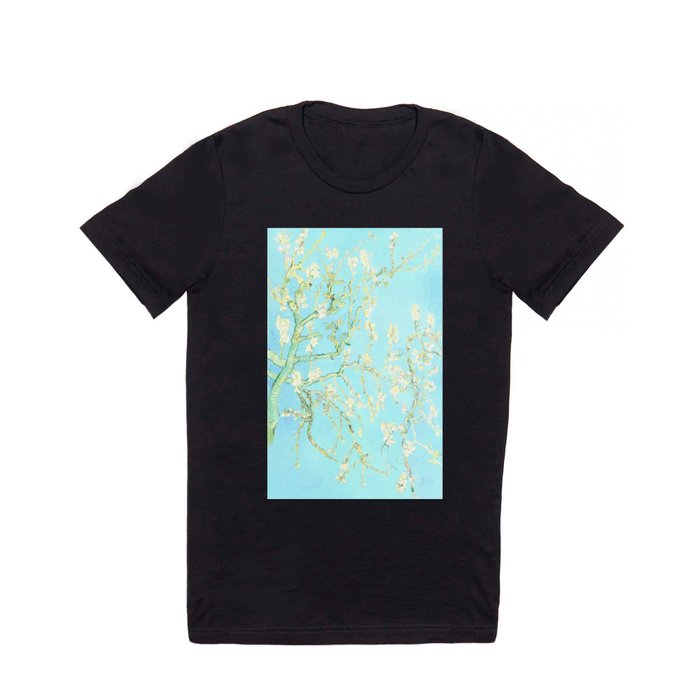 Vincent Van Gogh : almond blossoms Aqua Blue T Shirt