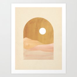 Boho landscape, sunrise #2 Art Print