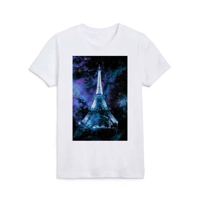 Paris Dreams Violet Teal Kids T Shirt