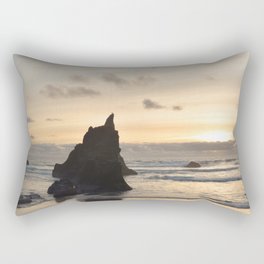 Arcadia Beach Sunset Lion Rock Oregon Coast Pacific Ocean Rectangular Pillow