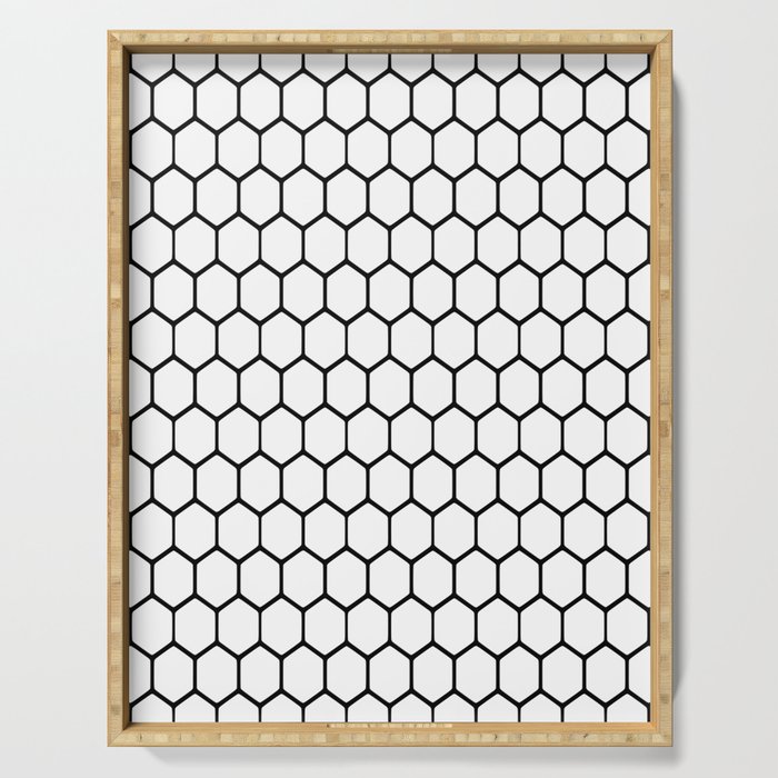 Simple Hexagon (white) Serving Tray