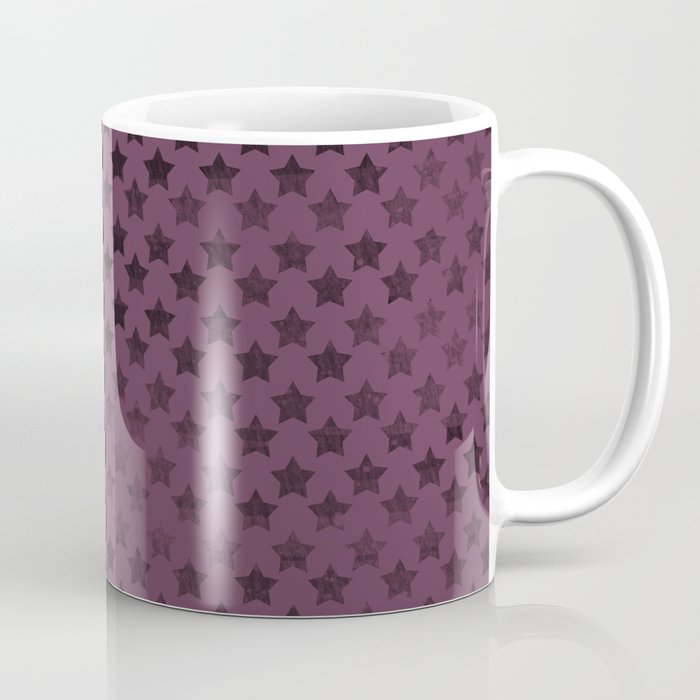 Purple black retro stars Coffee Mug