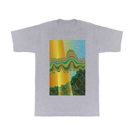 Wrinkled Hills Farm T Shirt | Picturesque, Farmland, Gardening, Sunshine, Inspiration, Abstractlandscape, Veggies, Healthfood, Illuminatedabstract, Summertime 