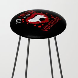 Dog Animal Hearts Day Collie My Valentines Day Counter Stool