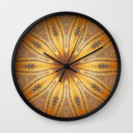 Bright Antique Gold Mandala Wall Clock
