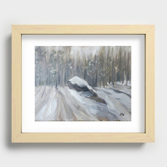 Winter Backlight Recessed Framed Print