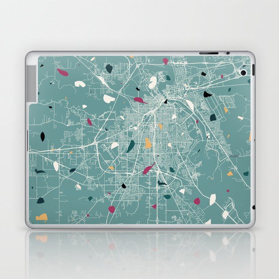 Shreveport, Louisiana - City Map - Aesthetic Laptop & iPad Skin
