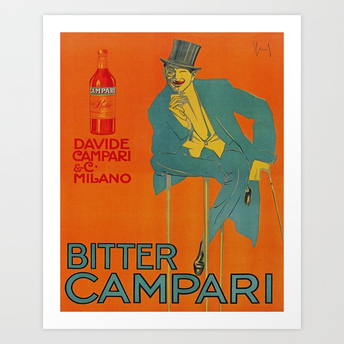Bitter Campari Vintage Beverage Poster Art Print