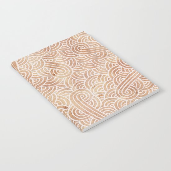 Iced coffee and white swirls doodles Notebook