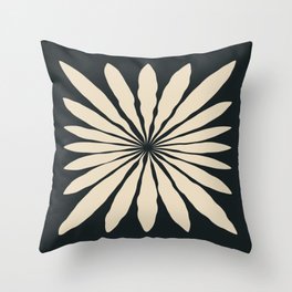 Star Leaf: Noir Throw Pillow | Retro, Leaves, Mid Century, Leaf, Shapes, Matisse, Botanical, Plant, Abstract, Exhibition 