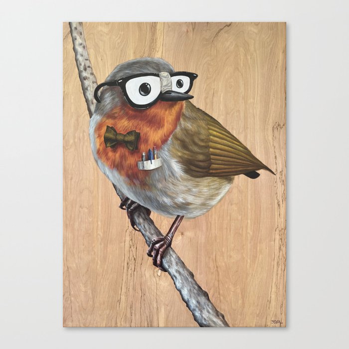 Nerd Bird Canvas Print