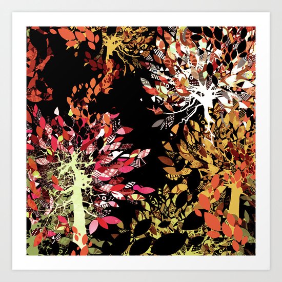 Collage pattern II Art Print