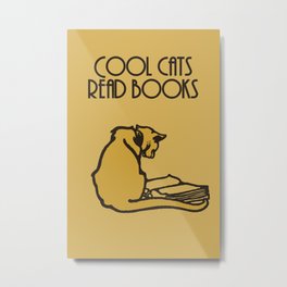 Cool cats read books Metal Print | Curated, Animal, Cats, Edward, Aap, Vintage, Penfield, Children, Drawing, Reading 