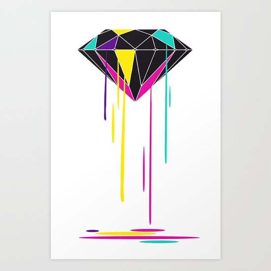 Melting Diamond Art Print