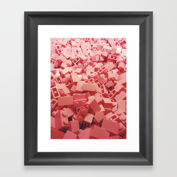 Pink LEGO's Framed Art Print