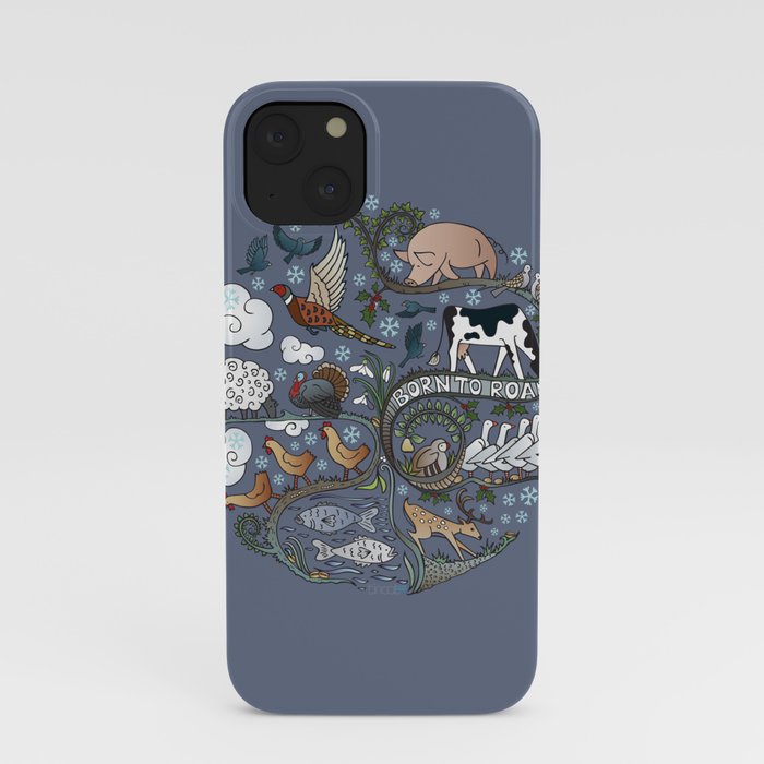Born to Roam at Christmas iPhone Case