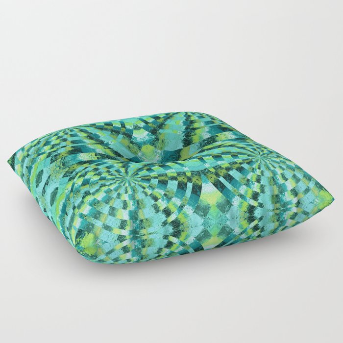 Hypnotic Green Floor Pillow