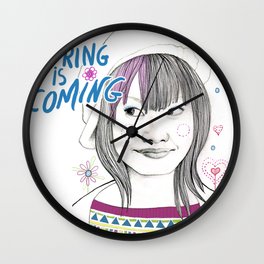 Spring is coming Wall Clock