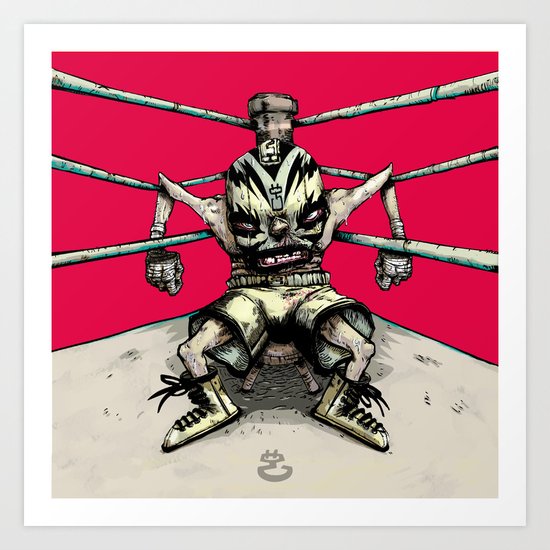 El Rudo Hurricane Miguel Art Print