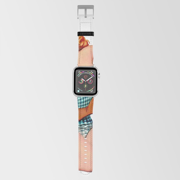 Red Sexy Pinup With Watering Can For Garden Apple Watch Band