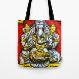 Indian Temple Elephant Van Goth Tote Bag