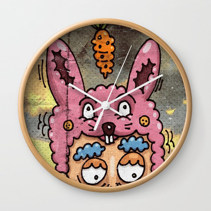 Happy Rabbit Wall Clock
