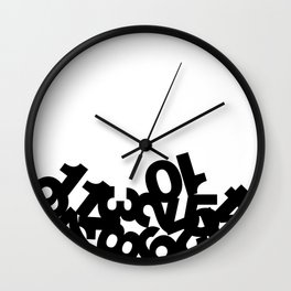 Dead Ants - Black on White Wall Clock