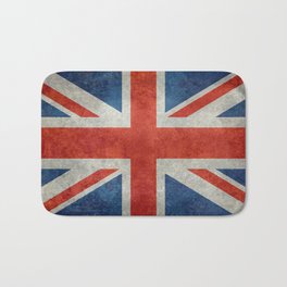UK British Union Jack flag "Bright" retro Bath Mat | Vintage, Worn, Unionjack, Retro, Britishflag, Englishflag, Unionjackflag, Grungy, Flag, Ukflag 