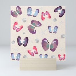 Pearl Butterflies in Pink Mini Art Print