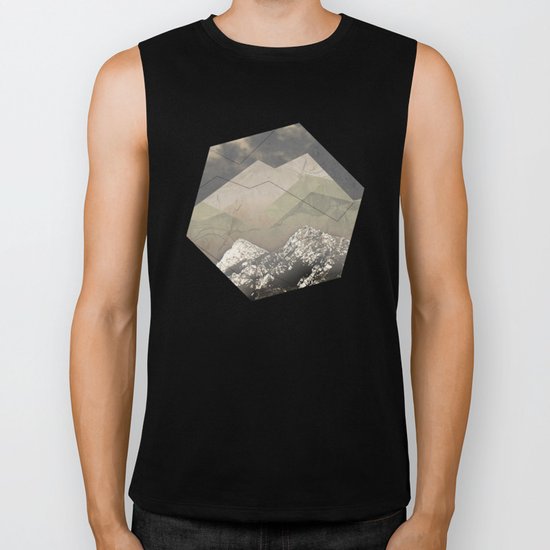 Geometric Sunrise Biker Tank