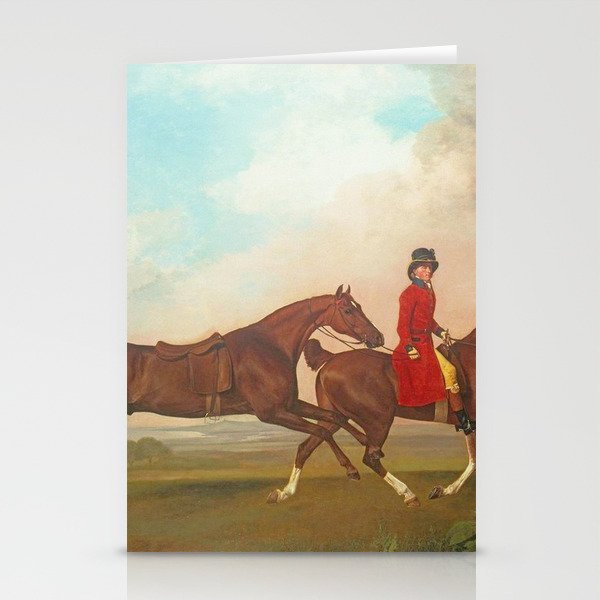 Horses with rider by George Stubbs Stationery Cards