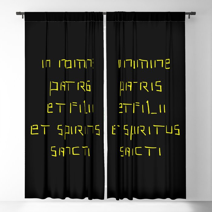 In nomine patris et filii et spiritus sancti 2 Blackout Curtain