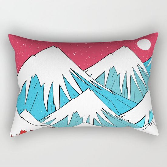 Red Sky Mounts Rectangular Pillow