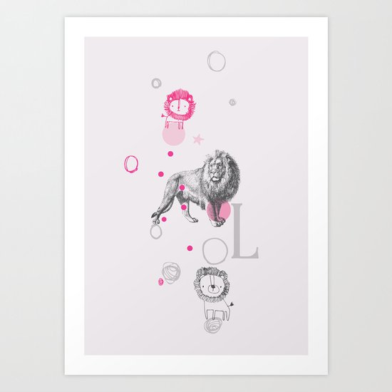 Lion Circus Art Print