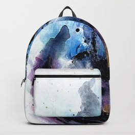 Flame Blue & Purple Abstract Art Backpack | Vibrant, Fire, Vibrantart, Acrylic, Blueabstract, Blackandblue, Abstractart, Boldcolor, Boldart, Painting 