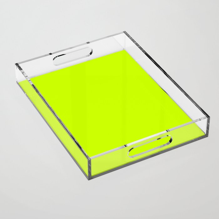 Fluorescent Yellow - solid color Acrylic Tray