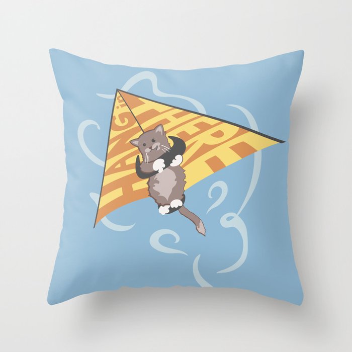 Hang (glide) in There Throw Pillow