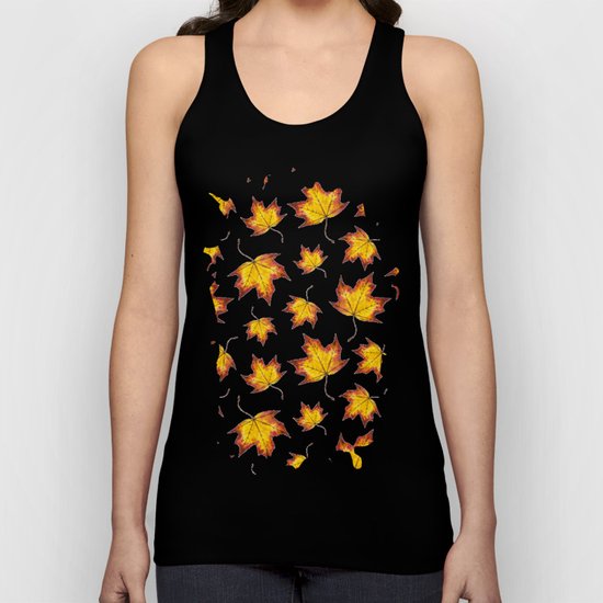Autumn Leaves Pattern 04 Unisex Tank Top