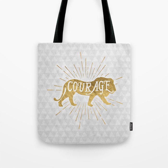 Courage Lion Tote Bag